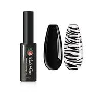 VidaRosa Gel Nail Liner Polish Pen UV LED Painting Gel Polish Set for 3D Nail Art DIY Nail Design Pull Line Pen Nail Drawing, Nail Painting Polish for Manicure Salon, 10ML, Black