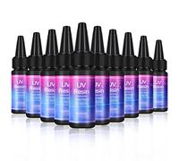 VidaRosa UV Resin - 10x30ml Hard Transparent Crystal Clear Fast Curing Ultraviolet Cure Resin, Glue Solar Sunlight Activated for DIY Jewelry Making, Kit