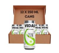 VIDAS | ZEN Relax Drink | Jasmine & Green Tea | 250 ml Can Pack of 12 | Soothing & Relaxing with Natural Ingredients