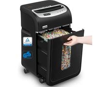 VidaTeco Mirco-Cut Paper Shredder Heavy Duty, 60-Minute 18-Sheet Shreds Paper/Card/Staple/Clip Paper Shredder for Home Office Use, Security Level P-4 Jam Proof System 30L Pullout Basket and Wheels