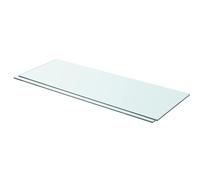 vidaXL Shelf Panel - Clear Tempered Glass - 80x30 cm Size - Modern and Sturdy Display Feature - Easy to Clean - 15 kg Load Capacity Glass Panel