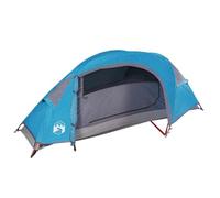vidaXL Camping Tent Dome 1-Person Blue Waterproof UK