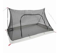 vidaXL 1 Person Grey Camping Tent with Zipper Windproof Breathable Outdoor Gear Easy Set Up for Summer Adventures Portable Mesh Shelter