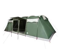 vidaXL Family Tent Tunnel 10-Person Green Waterproof