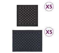 vidaXL 10 Piece Towel Set Black and Grey Cotton