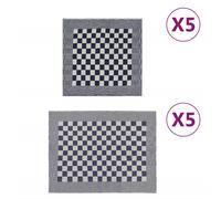 Towel Set Kitchen Dish Cloth Tea Towel Dish Towels Blue and Cotton vidaXL