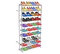vidaXL 10 Tier Shoe Rack Shelf 40 Pairs Light Weight Portable Organizer Stand