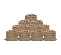 vidaXL 100% Natural Multipurpose Jute Sacks - Pack of 10 - Storage for Food Elements, House Decor and Plant Protection - 100 x 110 cm