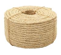 vidaXL Rope 100% Sisal 6mm 500m Twisted Twine Braided Rope Cat Scratching