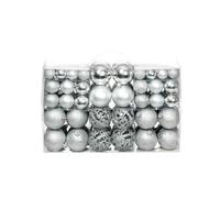 vidaXL Christmas Ball Set 100 Piece 3/4/6 cm Silver Tree Hanging Decoration