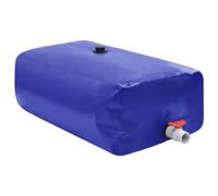 vidaXL 1000L Foldable PVC Water Tank with Tap - Blue, Portable Water Storage Container for Gardens, Camping & Outdoors, Rectangular