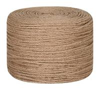 vidaXL 100m Long 6mm Thick Jute Rope - All-Natural, Versatile, Weather-, Perfect for Arts Crafts, Flower Arrangements, Gardening & Decorations