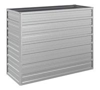 vidaXL 100x40x77cm Galvanized Steel Raised Bed - Silver Outdoor Garden Planter for Patio, Balcony - Large Self-Assembly Metal Plant Container for Vegetables, Herbs, Flowers