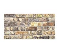 vidaXL 10x 3D Wall Panels with Multicolour Brick Design EPS Cladding Tile