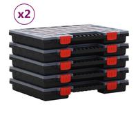vidaXL 10x Assortment Boxes 40x30x5 cm Polypropylene Tool Organiser Screw Box