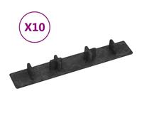 vidaXL 10x Decking End Cap Black Plastic Deck Board Home Decking Accessories