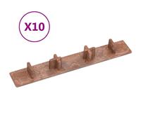vidaXL 10x Decking End Cap Brown Plastic Deck Board Home Decking Accessories