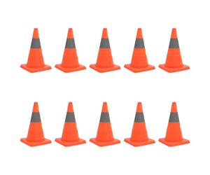 vidaXL 10x Pop-up Traffic Cones 42 cm Outdoor Foldable Traffic Road Signs