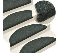 vidaXL 10x Self-adhesive Stair Mats Green Needle Punch Stairs Rug Protection