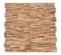 vidaXL 10x Solid Teak Wood 3D Wall Cladding Panels 1.08 m? Wall Decoration