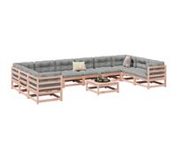 vidaXL Garden Sofa Set 11 Piece Outdoor Corner Sofa Solid Wood Douglas Fir