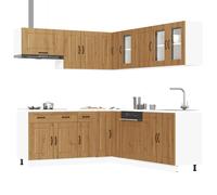 vidaXL 11 Piece Kitchen Cabinet Set Kalmar Artisan Oak Engineered Wood