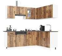 vidaXL 11 Piece Kitchen Cabinet Set Kalmar Old Wood Engineered Wood