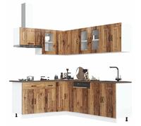 vidaXL 11 Piece Kitchen Cabinet Set Kalmar Old Wood Engineered Wood