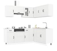 vidaXL 11 Piece Kitchen Cabinet Set Kalmar White Engineered Wood
