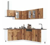 vidaXL 11 Piece Kitchen Cabinet Set Porto Old Wood Engineered Wood