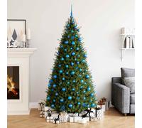 vidaXL 111 Piece Christmas Bauble Set Blue Polystyrene