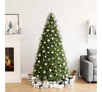 vidaXL 111 Piece Christmas Bauble Set Silver Polystyrene