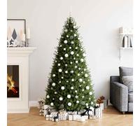 vidaXL 111 Piece Christmas Bauble Set White and Grey Polystyrene