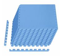 vidaXL 12 Pack Blue 4.32m2 EVA Foam Floor Mats Home Gym Garage Modern Interconnected Waterproof Noise Reducing Mats