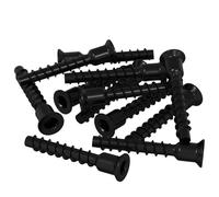 vidaXL 12 Pcs Black 10 x 40mm Iron Push Cap Screw Set Durable Screw Set Essential Fixing Hardware Construction Screws Workshop Tools Quality Assembly and Repair Supplies