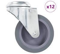 vidaXL 12 pcs Bolt Hole Swivel Casters 75 mm