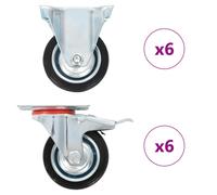 vidaXL 12 pcs Casters 75 mm