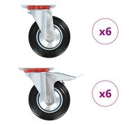 vidaXL 12 Pcs Swivel Casters 160 Mm