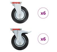 vidaXL 12 pcs Swivel Casters 200 mm