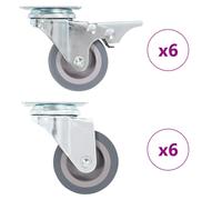 vidaXL 12 pcs Swivel Casters 50 mm