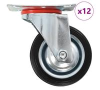 vidaXL 12 pcs Swivel Casters 75 mm