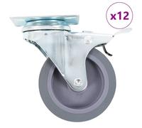 vidaXL 12 pcs Swivel Casters 75 mm