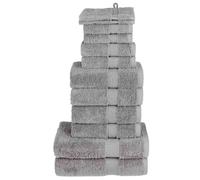 vidaXL 12 Piece Premium Towel Set SOLUND Grey 600 gsm
