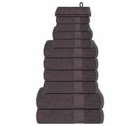 vidaXL 12 Piece Towel Set "FROGN" Anthracite 360 gsm