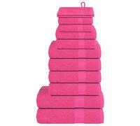 vidaXL 12 Piece Towel Set "FROGN" Pink 360 gsm
