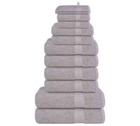 vidaXL 12 Piece Towel Set Grey 360 gsm 100% Cotton