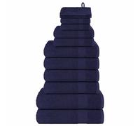 vidaXL 12 Piece Towel Set Navy Blue 360 gsm 100% Cotton