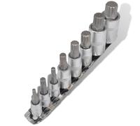 vidaXL 12-Point Bit Set Socket Wrench Set 8pcs on Strip Professional Tool