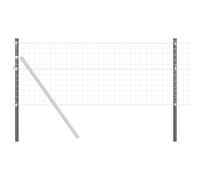 vidaXL 12 x 100cm grey powder coated steel fence posts The posts are corrosion and rust resistant, ideal for outdoor use Installation is simple