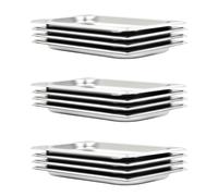 vidaXL 12x Gastronorm Containers GN 1/3 20mm Stainless Steel Stackable Tray